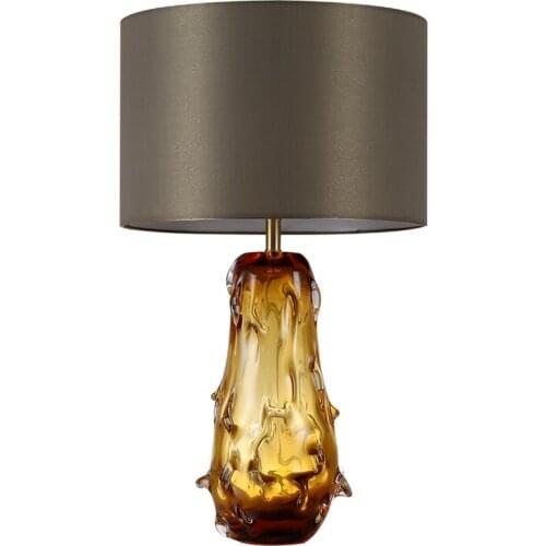 All copper most lighting, light luxury table lamp, bedroom bedside, warm and romantic simple American glass creative lamps