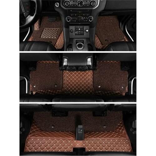 Top quality! Custom full set car floor mats + trunk mats for Toyota Wish 7 seats 2018-2003 waterproof double layers carpets rugs