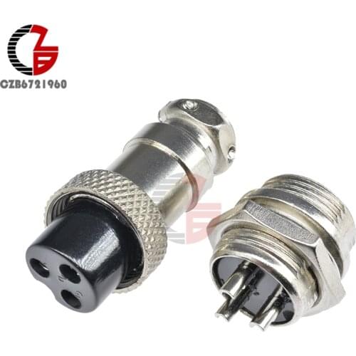 1Pair GX12 GX16 GX20 2/3/4/5/6/7/8/9/10/12/14/15Pin 16mm Male Female Aviation Connector Screw Plug Panel Mount Circular Socket