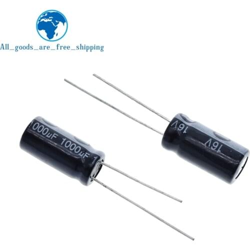 10PCS 1000 uF 16 V 8*16 DIP aluminum Electrolytic capacitor 1000uF 16V 16V 1000uF 16 V 1000 uF