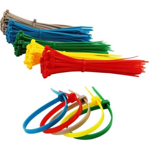 100pcs/bag Self-Locking Nylon Wire Cable Zip Ties Cable Ties White Black Organiser Fasten Cable Insulation Cable Ties Tools