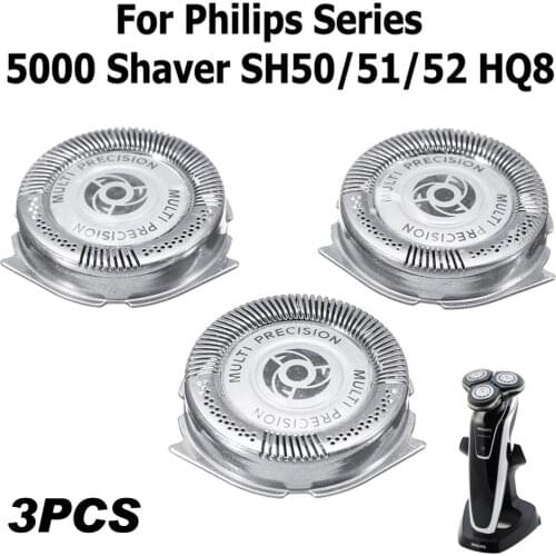 3PCS Cutter Head Shaver Tool For Philips Series 5000 Shaver SH50/51/52 HQ8 Universal Replacement Unit For Men Shaving Beard