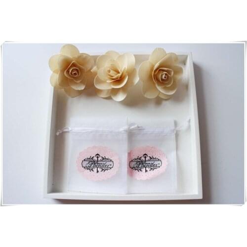 39cm X 29cm grey organza bag with violett ribbon without logo organza gift bag Jewelry Package Pouch