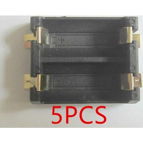 5PCS CR123A X2 16340 battery box LIR123A battery holder Two batteries SMD gold-plated patch