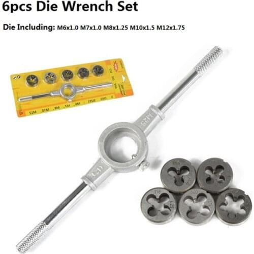 6/8/11 Pcs Metric Dies Sets Of Circular Wrench Die Kit Thread Taps And Die Hand Touching Tools