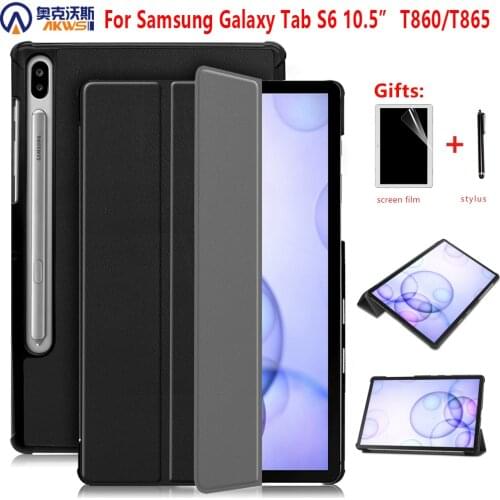 For Samsung Galaxy Tab S6 Case, SM-T860 T865, Slim Tablet Funda for Galaxy Tab S6 Lite 10.4 2020 ,S4, S5E 10.5 Smart Cover