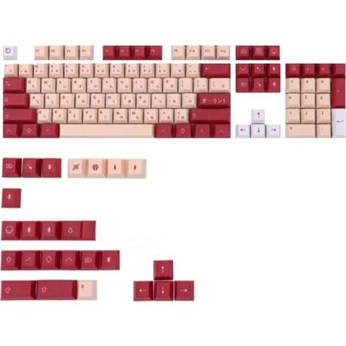 129 Key PBT Darling Keycaps Cherry Profile DYE-SUB Personalized Japanese Keycap For Cherry MX Switch Mechanical Keyboard