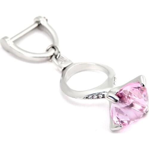 Creative Crystal Diamond Ring Keychain Small Gift Big Diamond Ring Car Key Ring Pendant Female Zircon Ring