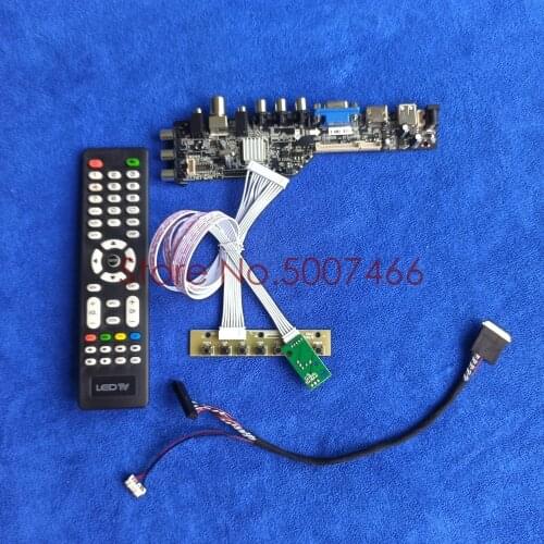 LVDS 40 Pin 3663 DVB 1366*768 digital signal LCD screen universal control card kit USB+VGA+AV for CLAA156WA11A/CLAA156WB11A