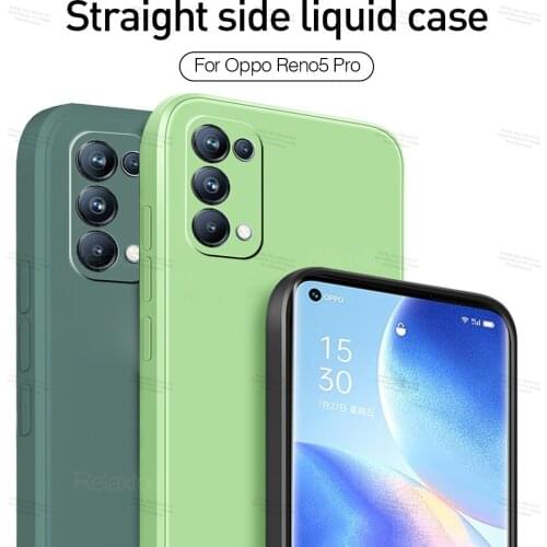 Straight Side Liquid Silicone Candy Color Soft Cover For Oppo Reno5 Pro 5G For Oppo Realme GT Neo X50 Pro Shockproof Bumper Case