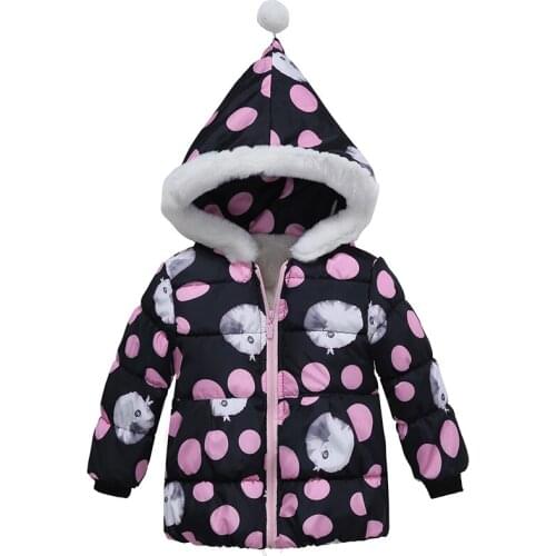 New Girl Coat Frozen Winter New Print Girl Long Sleeve Flower Jacket Children Thick Warm Kids Christmas Jackets For Girls