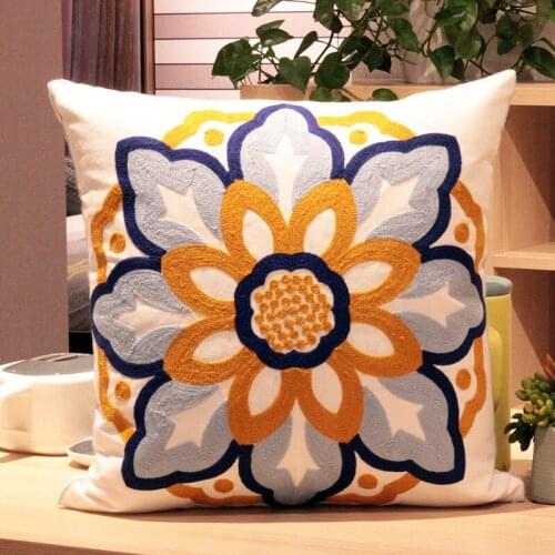 Nordic Style New Geometric Printed Pillow Case Cushion Cover Square Cotton Linen Pillowcase 45cm*45cm Decoration Home