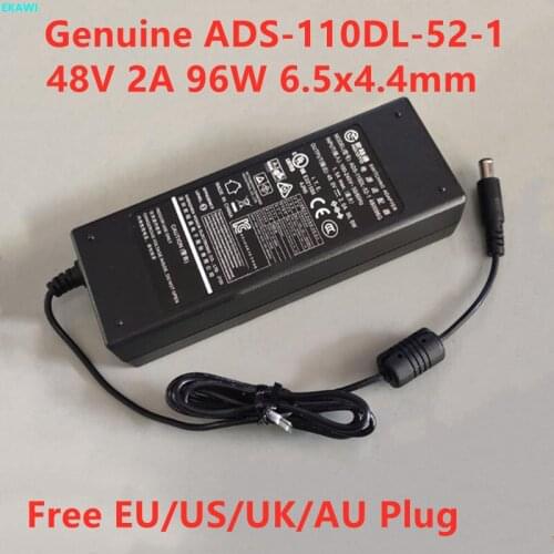 Genuine 48V 2A 96W 6.5x4.4mm ADS-110DL-52-1 480096G AC Switching Adapter For AMCREST NV4108E Dahua Hikvision POE Monitor Charger