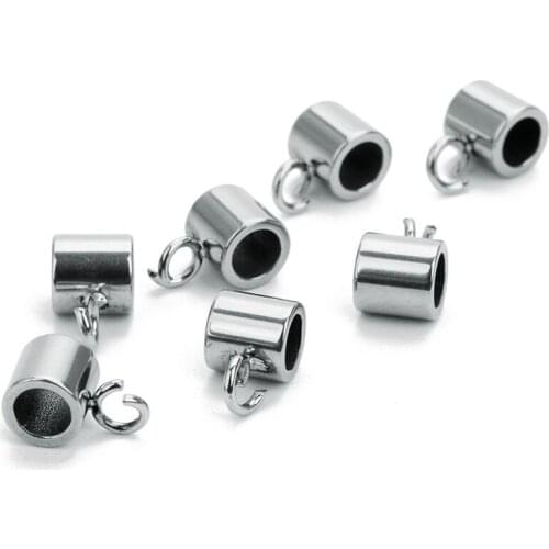 5pcs/lot Stainless Steel Big Hole Connector Charms For Bracelet Necklace Pendant Jewelry Making Findings Accessories