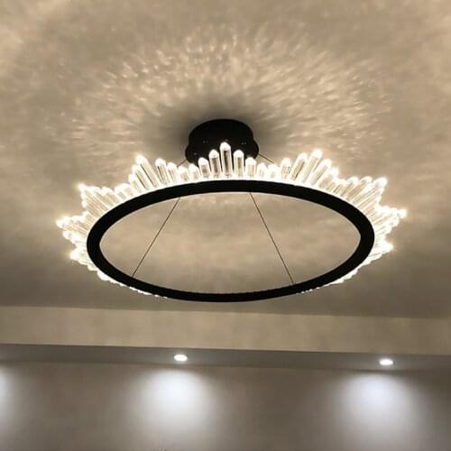 Post-Modern Luxury Crystal Pendant Lights Home Dining Living Room Decor Bedroom Indoor Lighting Led Hanging Light Fixture Lamp