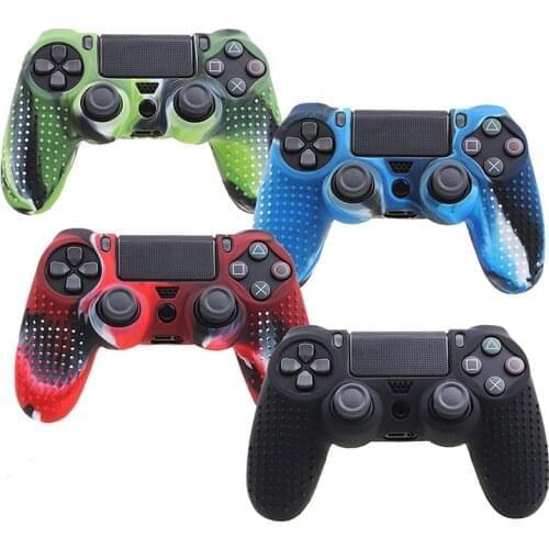 Anti Slip Silicone Protective Skin Case For Dualshock 4 PS4 DS4 Pro Slim Controller Cover Analog Grip Case Cover