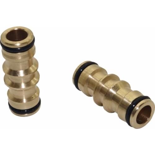 2 Pcs 5/8 inch Copper Two-Way Quick Connector Hose Splitter Car Washing Garden Irrigation Accessory 2-Way Quick Connectors