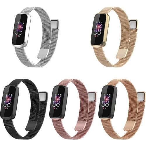 Wrist Strap For Fitbit Luxe Metal Watch Band For Fitbit Luxe Stainless Steel Bracelet Adjustable Loop Replacement Watch Belt
