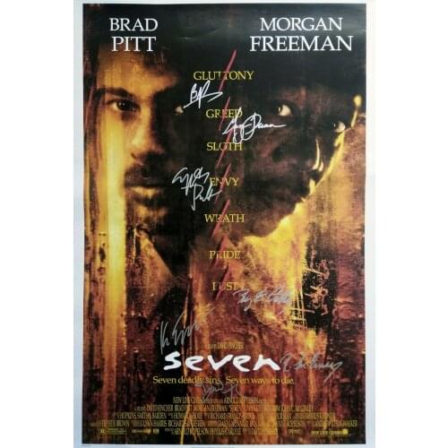 SEVEN Movie Signed Art print Silk poster Home Wall Decor