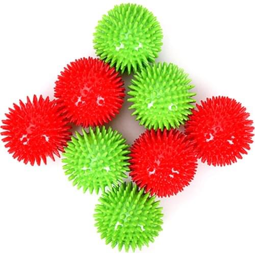 Dog Squeaky Ball Pet Spike Bouncing Ball Outdoor Dog Training Interactive Molar Toy Ball Chewing Teething Toy For Teeth Cleaning