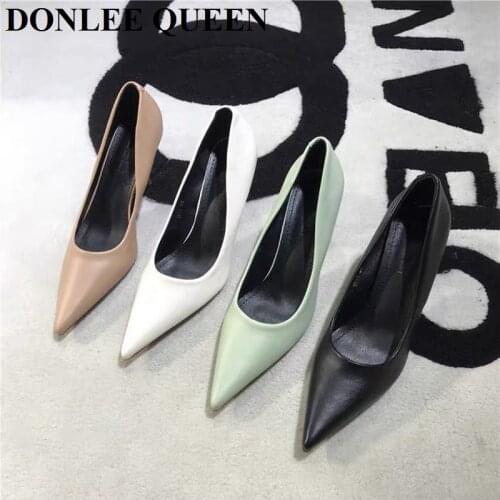 Women Shoes Pointed Toe Pumps Thin Heel 7 cm Shoes Women Dress Party Shoe Female Office Lady Shoe For Wedding Shoe zapatos mujer