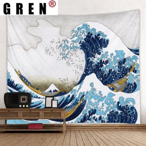 GREN Tapestry Wall Rugs Wall Hanging Fabric Mural Background Cloth Towel Beach Fabric Blanket Bedroom Home Decor