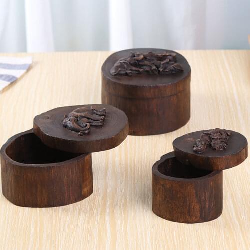 NEWYEARNEW Elephant Solid Wood Jewelry storage Box Ashtray For Car Portable Southeast Hotel Business Gifts