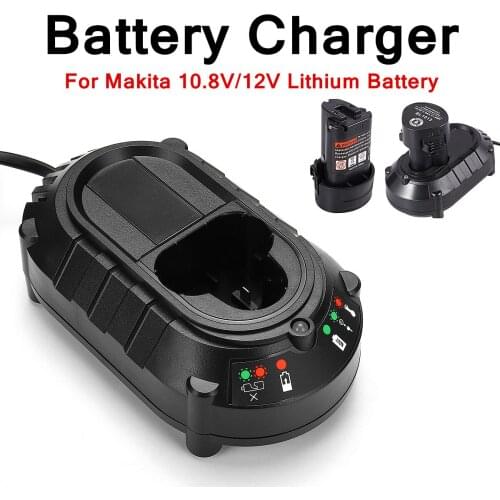 Battery Charger For Makita 10.8V/12V 50/60Hz Lithium Battery BL1013 DC10WA DF330D AU EU UK US Plug ABS+Fireproof material