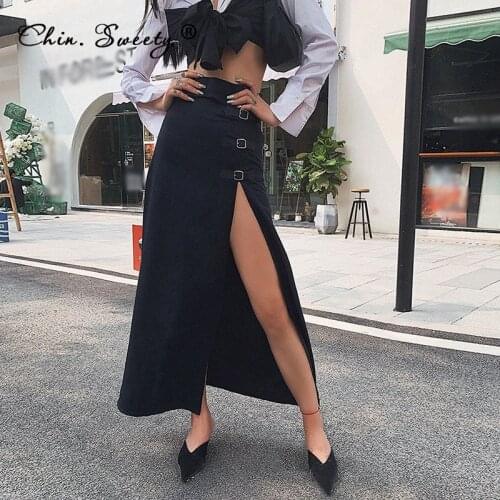 Womens high Waist Hip Package Midi Skirts 2021 Autumn New Side Split Patchwork Slim Skirt Ladies Fashion Club Party Clothes