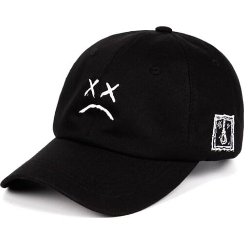 ZhuZunZhe 2021 Dad Hat Embroidery 100% Cotton Baseball Cap Sad face Hat xxxtentacion Hip Hop Cap Golf Love lil.peep Snapback