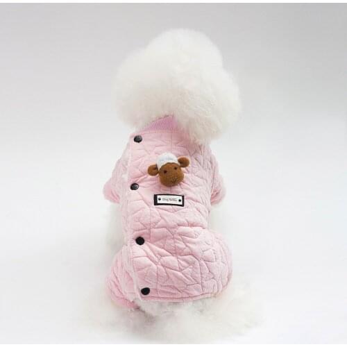 Winter Dog Clothes Pet Thicken Warm Coat Jacket Four-legged Cotton Clothing Apparel Doggie Outfits For Small Medium Dogs Puppy