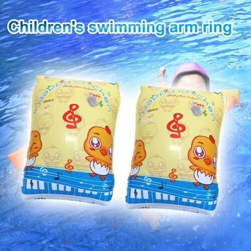 1 Pair Inflatable Arm Sleeve Thicken Waterproof Environmentally Friendly Fabric Cartoon Pattern Swimming Ring for Kids Toddlers