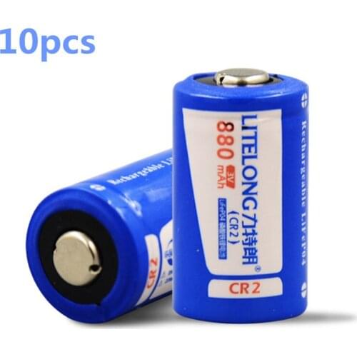 10pcs/lot Original 3V Cr2 rechargeable battery high capacity 880mah lithium ion rechargeable battery for camera lithium battery