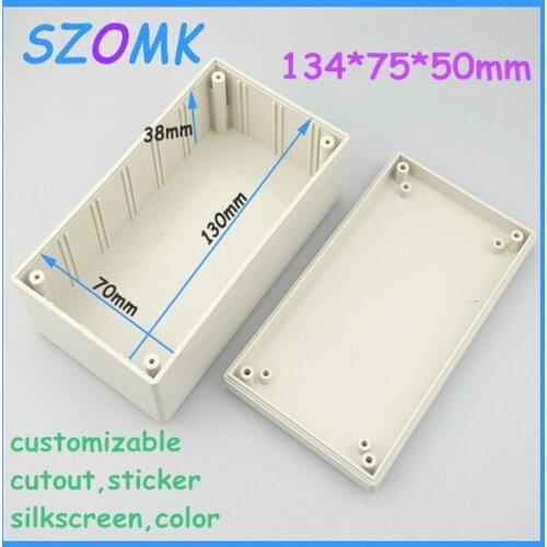 10 pcs, plastic housing electronics case 134*75*50 mm 2015 new plastic box electronics outlet enclosure, plastic junction box