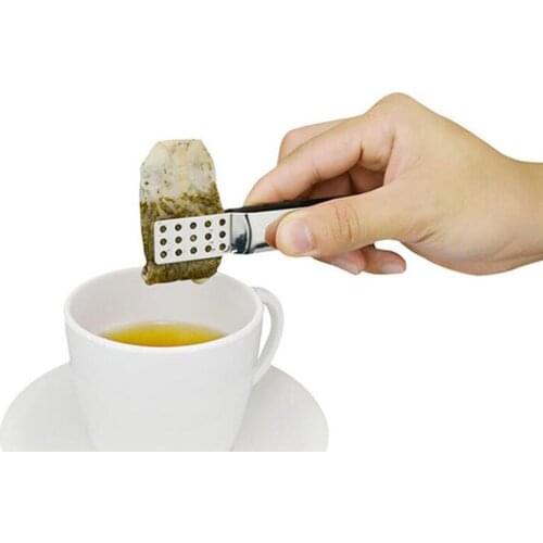 100pcs Stainless Steel Tea Bag Clip Anti-hot Clamp Tong Tea Accessories Small Mini Sugar Food Clips Teabag Squeezer ZA6081