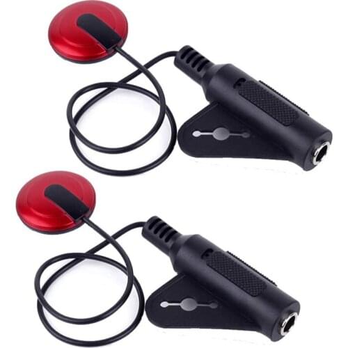 2Pcs Piezo Contact Microphone Mic Pickup for Guitar Violin Banjo Mandolin Ukulele