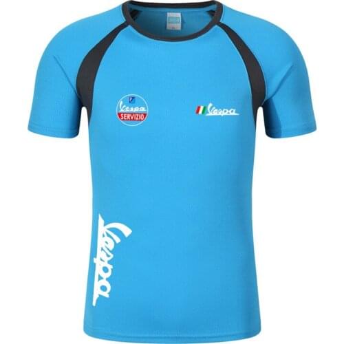 2021 Summer Comfortable Vespa Printing Harajuku Slim Fit Casual Tops Sweatshirts classic Eight colors applique T-shirts