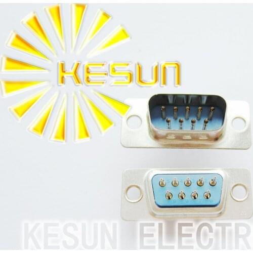 50pcs/lot DP9 9P 9Pin Male Serial PCB Standard Dip D-Sub Connector