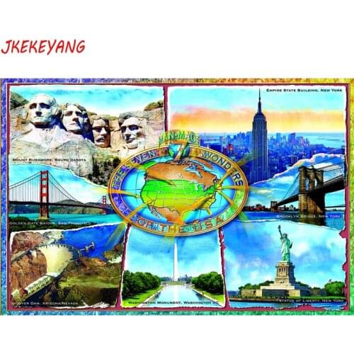 5D DIY square/round Diamond painting Famous American scenery Cross Stitch Diamond Embroidery Pattern Rhinestone J1905