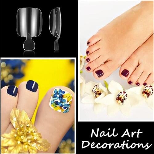 600pcs False Toenails Full Cover Artificial French Acrylic Toenails Fake Toenail Tips Nail Salons And Diy Foot Decor Manicure