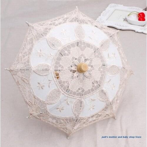 67JC Newborn Baby Photography Props Lace Umbrella Infant Shooting Photo Prop