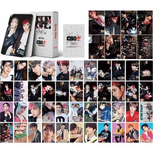 54Pcs/Box Kpop Stray Kids New Album GO LIVE LOMO Card Photocard Self Made Cards For Fans Collection Stationery