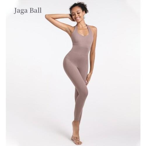 One-piece fitness suit, tight-fitting and slim sports suit, sexy professional dance yoga suit for womens beautiful back