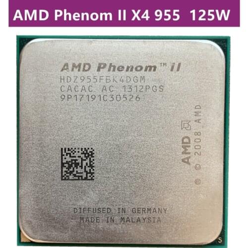 AMD Phenom — II X4 955 955 3.2 GHz Quad-Core CPU, processeur quad core 125 w, processeur/prise HDZ955FBK4DGI & HDX955FBK4DGI, pr