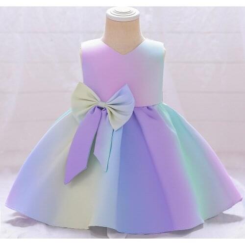 Baby girl dress bow princess dress performance dress summer girl flower dress birthday party wedding dress baby dress 0-5 years