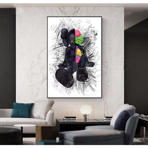 Graffiti Popular Street Art Thinking Canvas Painting Printing Wall Painting Living Room Decoration Home Decoration Frameless