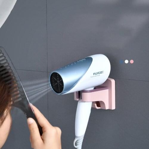 Hands Free Hair Dryer Holder Hairdryer Stand Rack Wall Mount Suction Cup Storage Bracket Hanger Organizer Bathroom