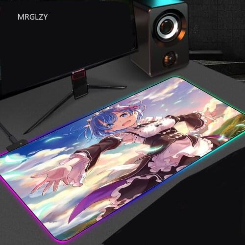 Anime Sexy Soft Gaming Mouse Pad Glowing Computer Mousepad Waterproof Computer Keyboard Mat Mousepad Gaming Keyboard Mousepad