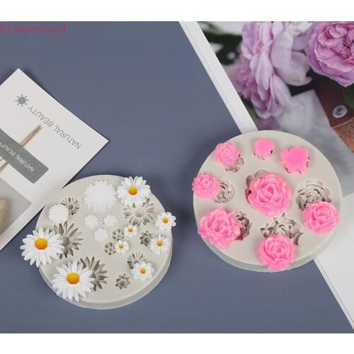 New Small Daisy Small Flower Mold Diy Crystal Epoxy Silicone Mold Fondant Cake Silicone Mold Chocolate Candy Mold Cake Decor