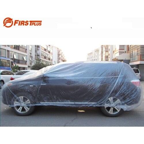 Protable Transparent Car Anti Dust Dirty Full Cover Dustproof Protector Snow Protection for Saloon Hatchback SUV MPV
